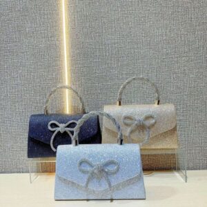 Celebrity fashion diamond bow chain bag