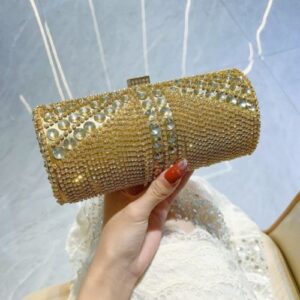 Exclusive Round Shape Party Clutch Gold Color