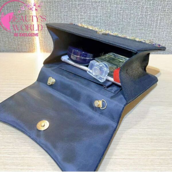 Fashionable Full Diamond Clutch Black Color - Image 2
