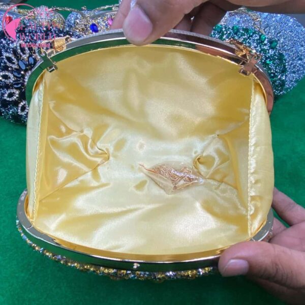 Oval sunflower Party Clutch Gold Multi Color - Image 2