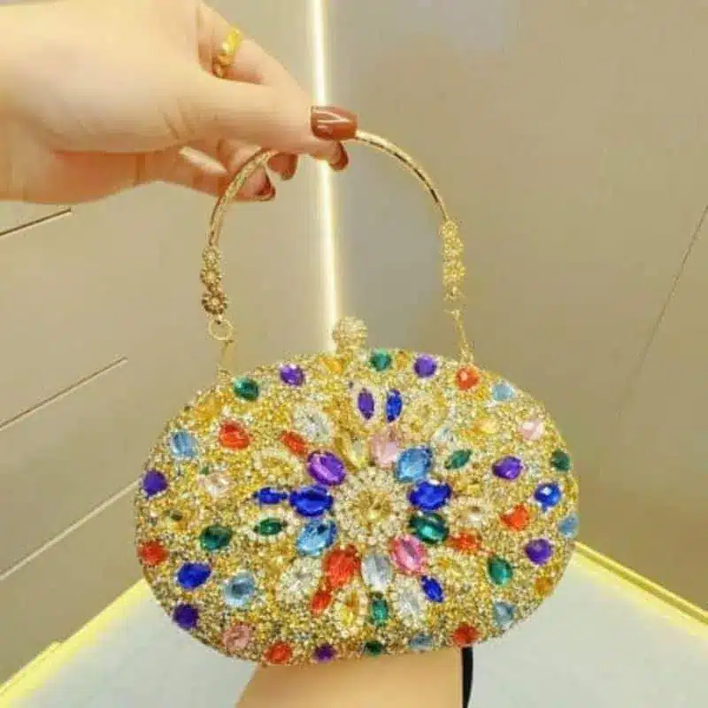 Oval sunflower full stone party bag - Image 4