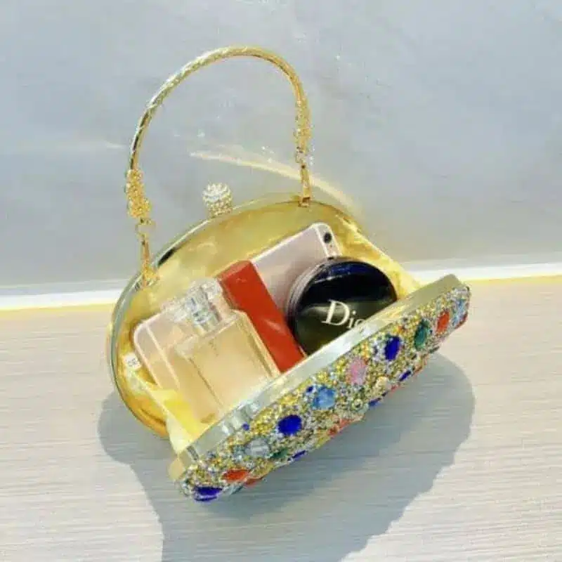 Oval sunflower full stone party bag - Image 6