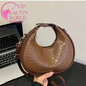 New Crocodile Pattern Moon Bag