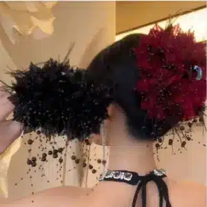 Fluffy Flower Hair Clip with an Elegant Feel,
