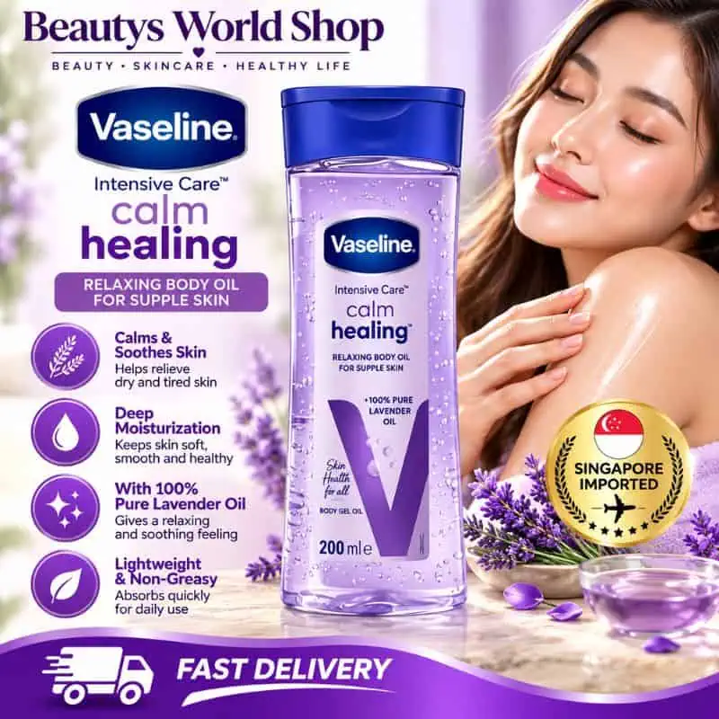 Vaseline Calming Healing Body Oil 200ml – ভ্যাসলিন ক্যালমিং হিলিং বডি অয়েল