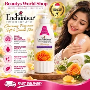 Enchanteur Charming Perfumed Body Lotion 400ml with Aloe Vera & Olive Butter – এনচ্যান্টার চার্মিং বডি লোশন