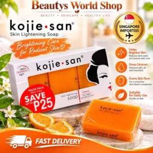 Kojie San Skin Lightening Soap Value Pack 65g × 3 Kojic Acid Brightening Soap